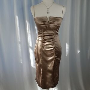 Nicole Miller Stretch Satin Cocktail Dress Sz 4-8P